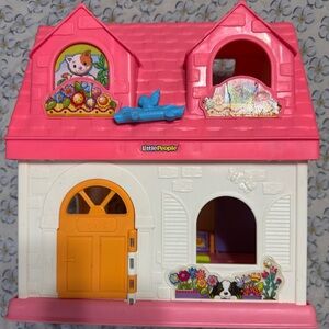 Fisher-Price Little People Surprise & Sounds Home – Pink Dollhouse (House Only)